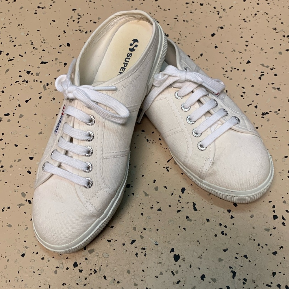 Superga White Athletic Shoes